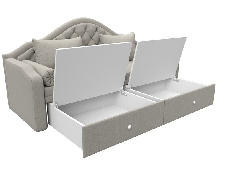 Диван детский прямой Сойер, Рогожка, Амур 02 бежевый