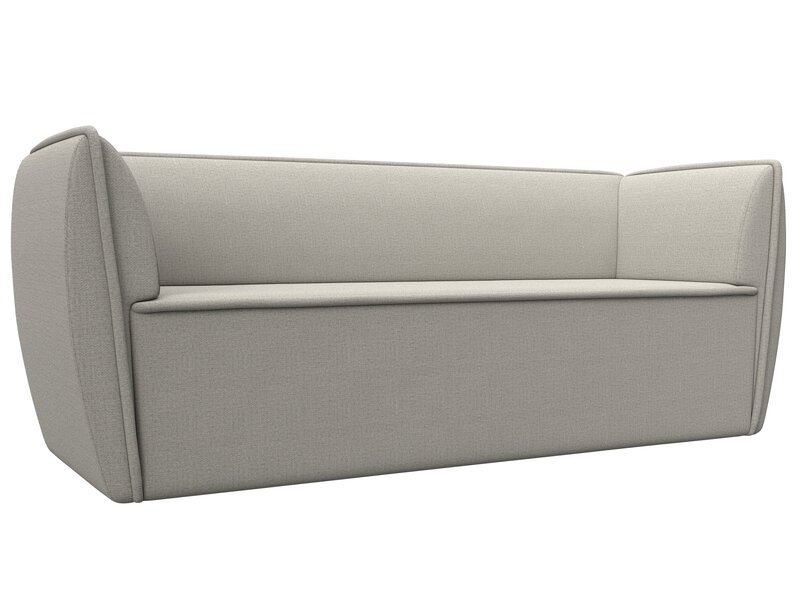 Диван кухонный прямой Бергамо 3-х местный, Рогожка, Амур 02 бежевый