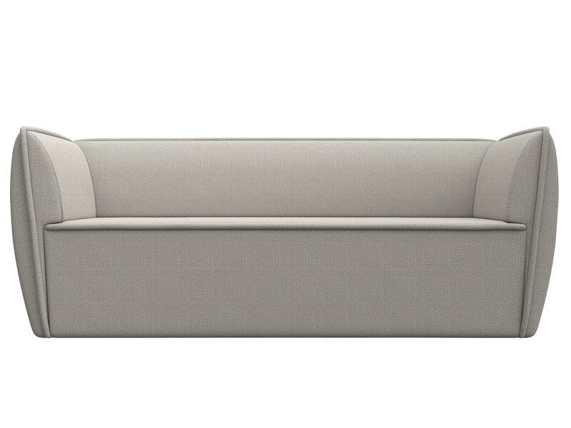 Диван кухонный прямой Бергамо 3-х местный, Рогожка, Амур 02 бежевый