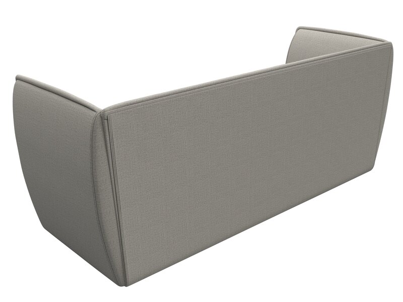 Диван кухонный прямой Бергамо 3-х местный, Рогожка, Амур 02 бежевый