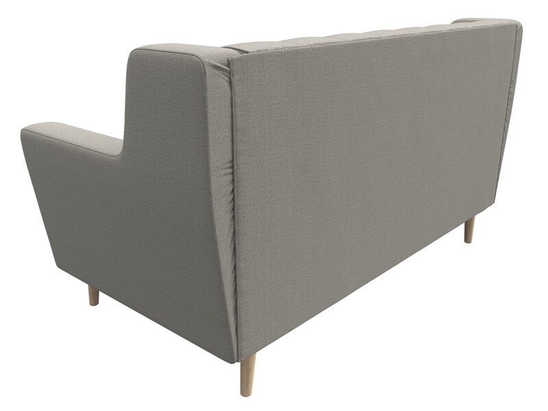 Диван кухонный прямой Брайтон 2 Люкс, Рогожка, Амур 02 бежевый