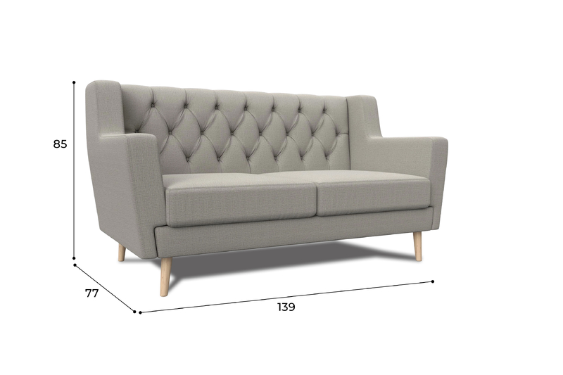 Диван кухонный прямой Брайтон 2 Люкс, Рогожка, Амур 02 бежевый