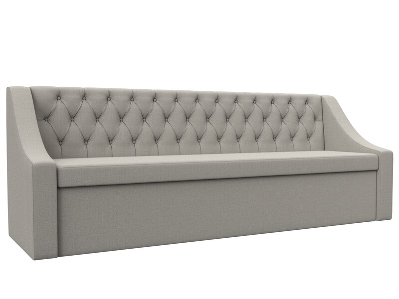 Диван кухонный прямой Мерлин, Рогожка, Амур 02 бежевый