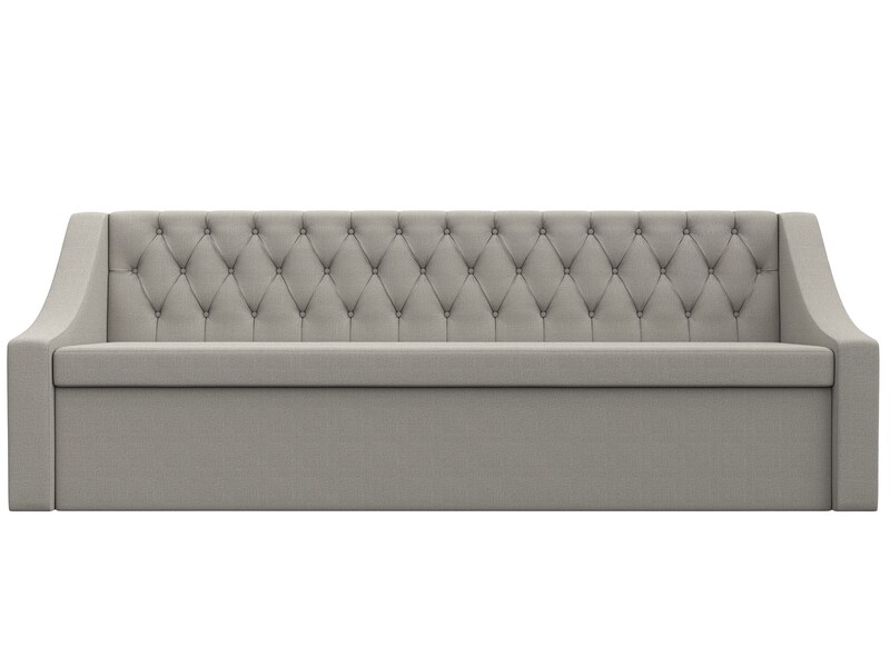 Диван кухонный прямой Мерлин, Рогожка, Амур 02 бежевый