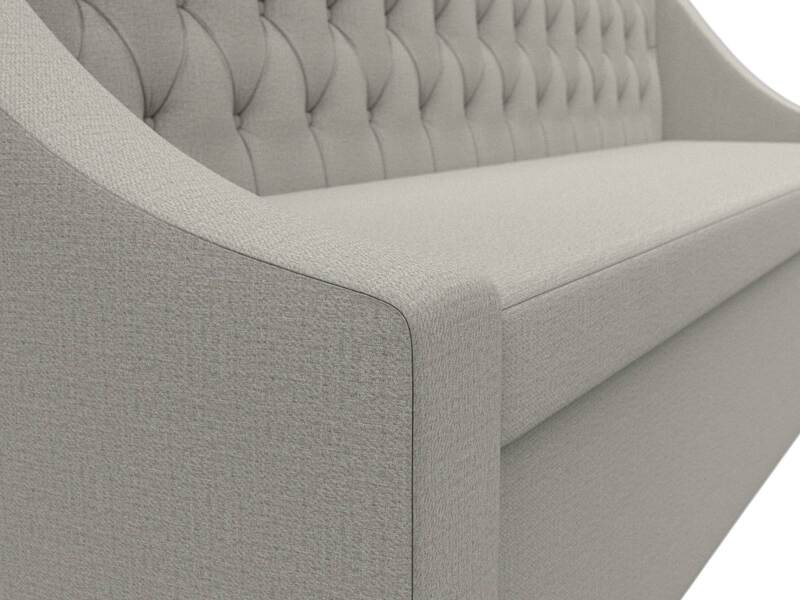 Диван кухонный прямой Мерлин, Рогожка, Амур 02 бежевый