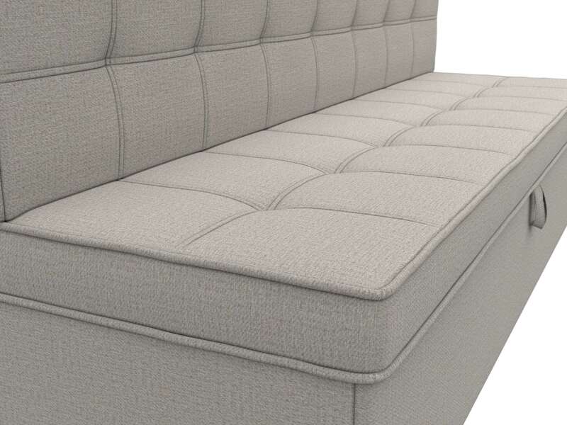 Диван кухонный прямой Техас, Рогожка, Амур 02 бежевый