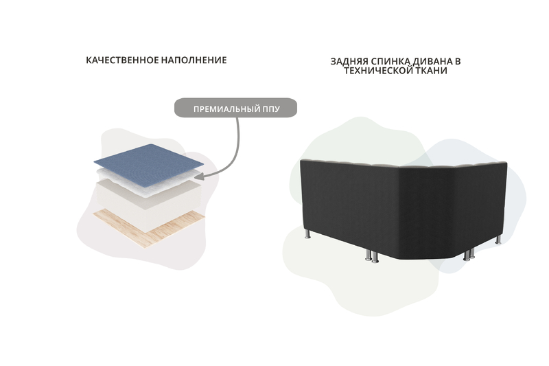 Диван кухонный угловой Кантри левый угол, Рогожка, Амур 02 бежевый