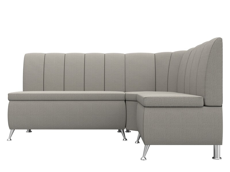 Диван кухонный угловой Кантри правый угол, Рогожка, Амур 02 бежевый