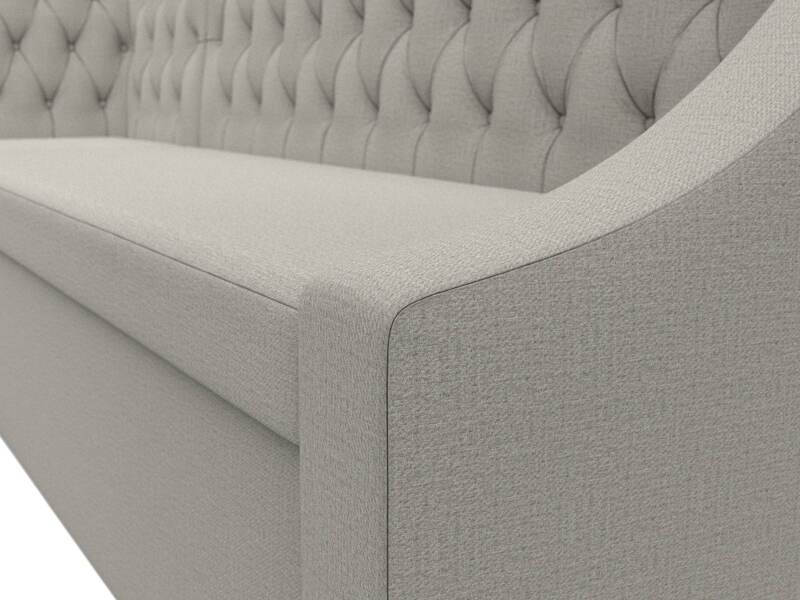 Диван кухонный угловой Мерлин левый угол, Рогожка, Амур 02 бежевый