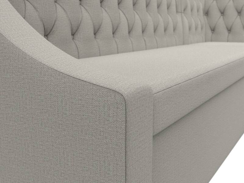 Диван кухонный угловой Мерлин правый угол, Рогожка, Амур 02 бежевый