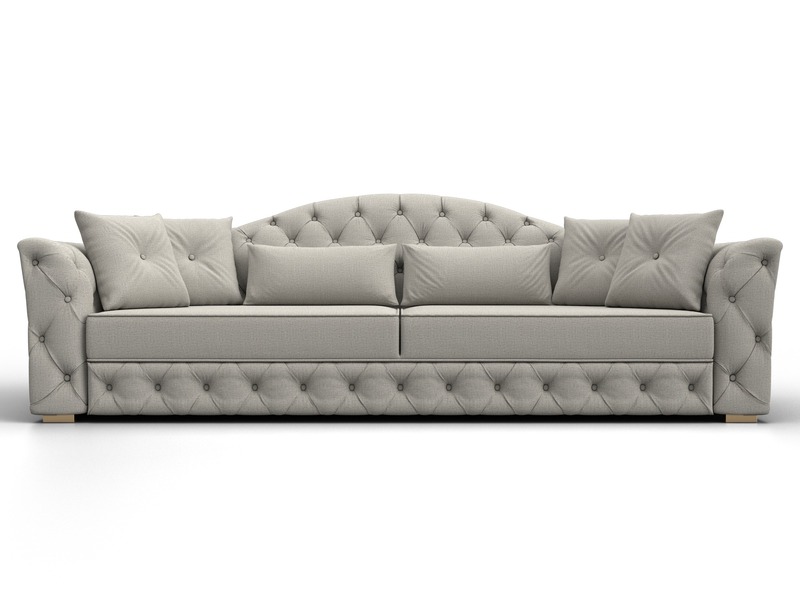 Диван прямой Артис, Рогожка, Амур 02 бежевый