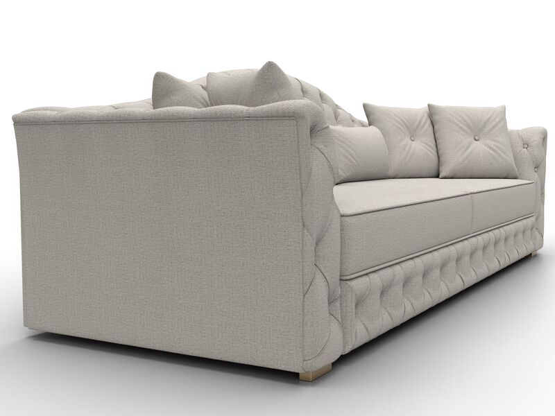 Диван прямой Артис, Рогожка, Амур 02 бежевый