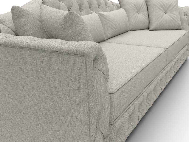 Диван прямой Артис, Рогожка, Амур 02 бежевый