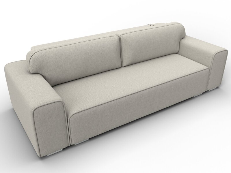 Диван прямой Лига-029, Рогожка, Амур 02 бежевый