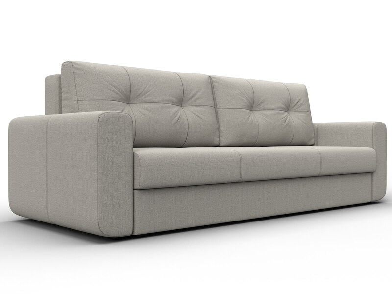 Диван прямой Лига-031, Рогожка, Амур 02 бежевый