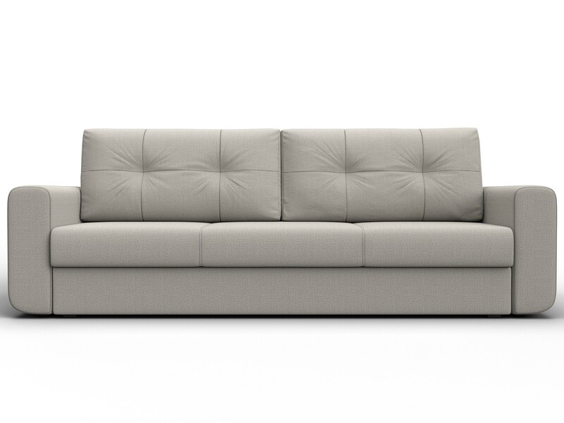 Диван прямой Лига-031, Рогожка, Амур 02 бежевый