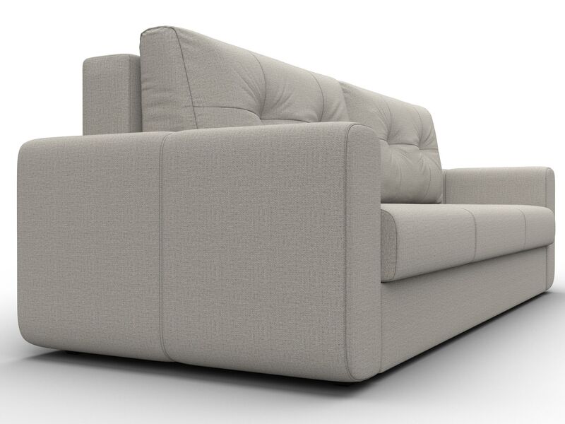 Диван прямой Лига-031, Рогожка, Амур 02 бежевый