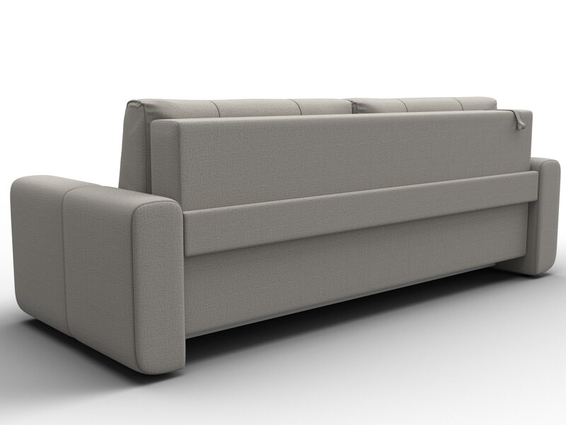 Диван прямой Лига-031, Рогожка, Амур 02 бежевый