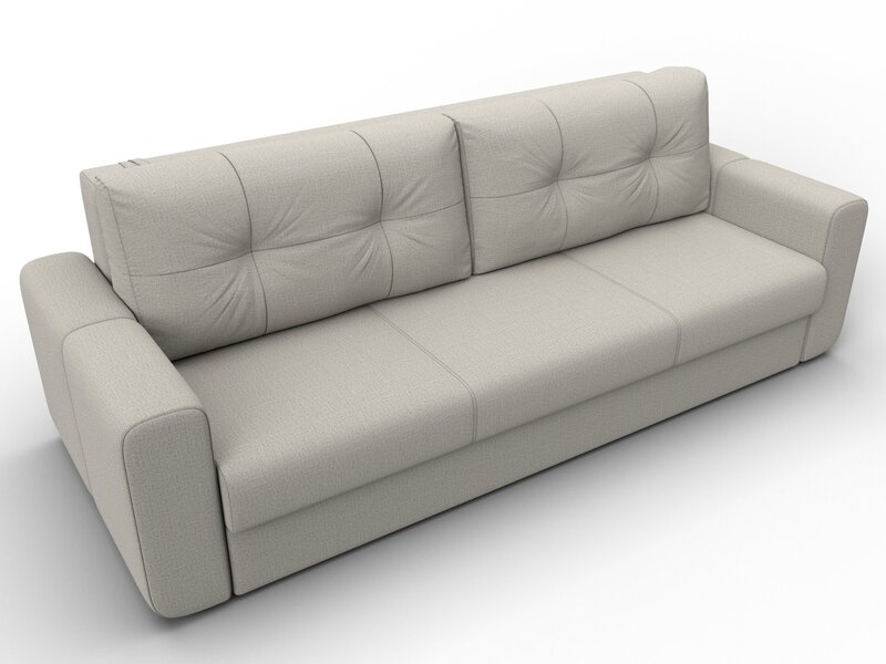 Диван прямой Лига-031, Рогожка, Амур 02 бежевый