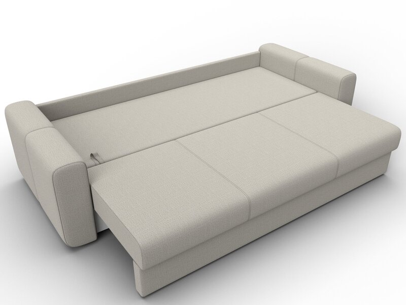 Диван прямой Лига-031, Рогожка, Амур 02 бежевый