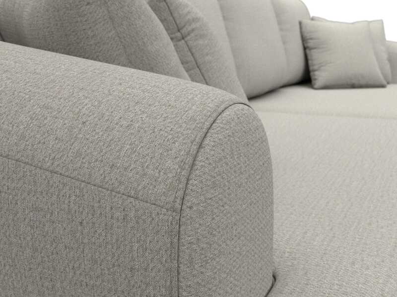 Диван прямой Милтон, Рогожка, Амур 02 бежевый