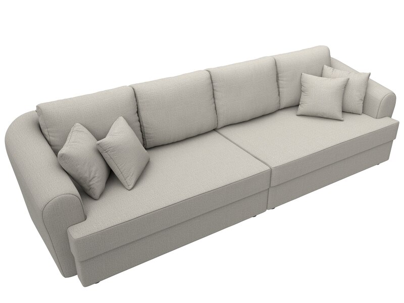 Диван прямой Милтон, Рогожка, Амур 02 бежевый