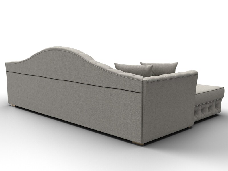 Диван угловой Артис левый угол, Рогожка, Амур 02 бежевый