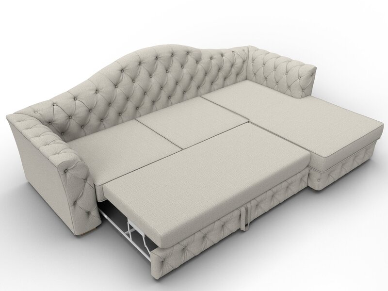 Диван угловой Артис правый угол, Рогожка, Амур 02 бежевый