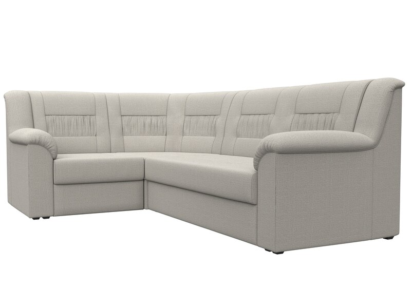 Диван угловой Карелия левый угол, Рогожка, Амур 02 бежевый