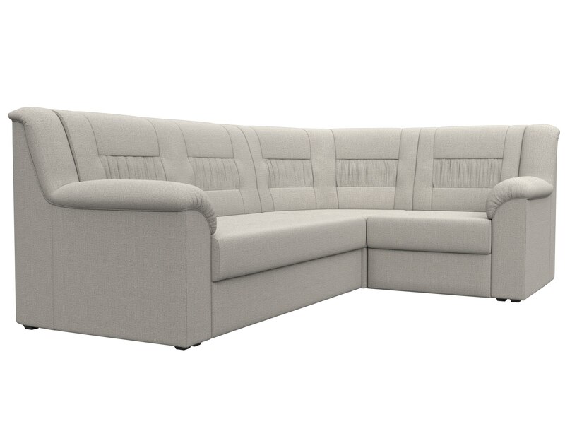 Диван угловой Карелия правый угол, Рогожка, Амур 02 бежевый