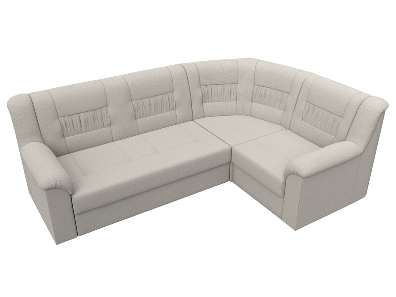 Диван угловой Карелия правый угол, Рогожка, Амур 02 бежевый