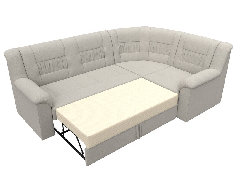 Диван угловой Карелия правый угол, Рогожка, Амур 02 бежевый