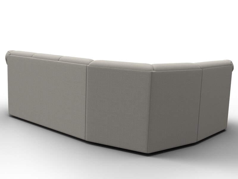 Диван угловой Карнелла левый угол, Рогожка, Амур 02 бежевый