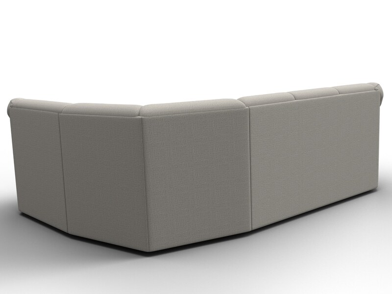 Диван угловой Карнелла правый угол, Рогожка, Амур 02 бежевый