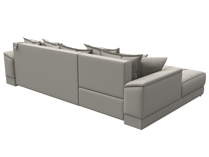 Диван угловой НордСтар левый угол, Рогожка, Амур 02 бежевый