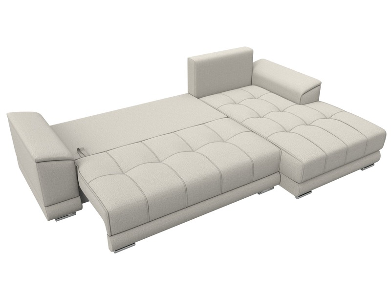 Диван угловой НордСтар правый угол, Рогожка, Амур 02 бежевый