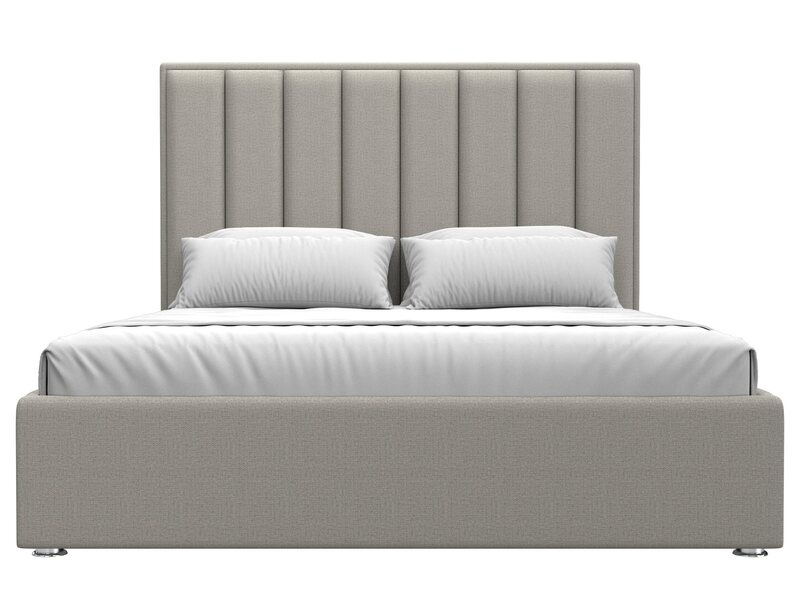 Кровать интерьерная Афродита 160, Рогожка, Амур 02 бежевый