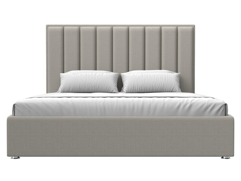 Кровать интерьерная Афродита 180, Рогожка, Амур 02 бежевый