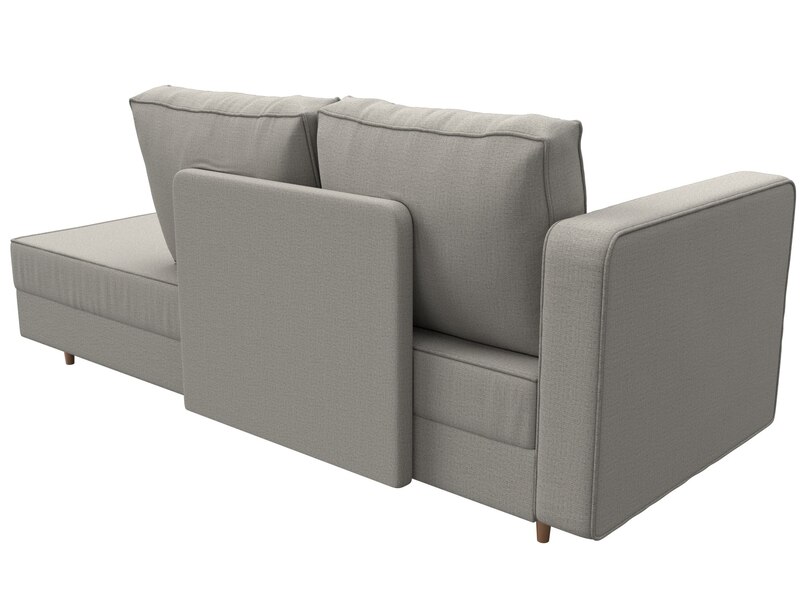 Кушетка Прайм левая, Рогожка, Амур 02 бежевый