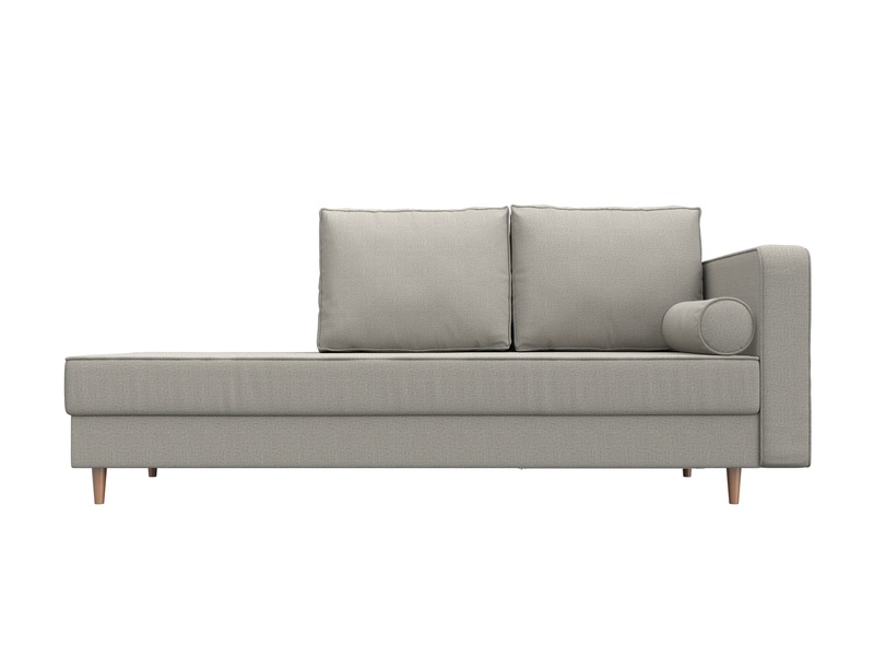 Кушетка Прайм правая, Рогожка, Амур 02 бежевый