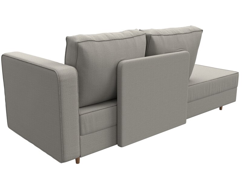 Кушетка Прайм правая, Рогожка, Амур 02 бежевый