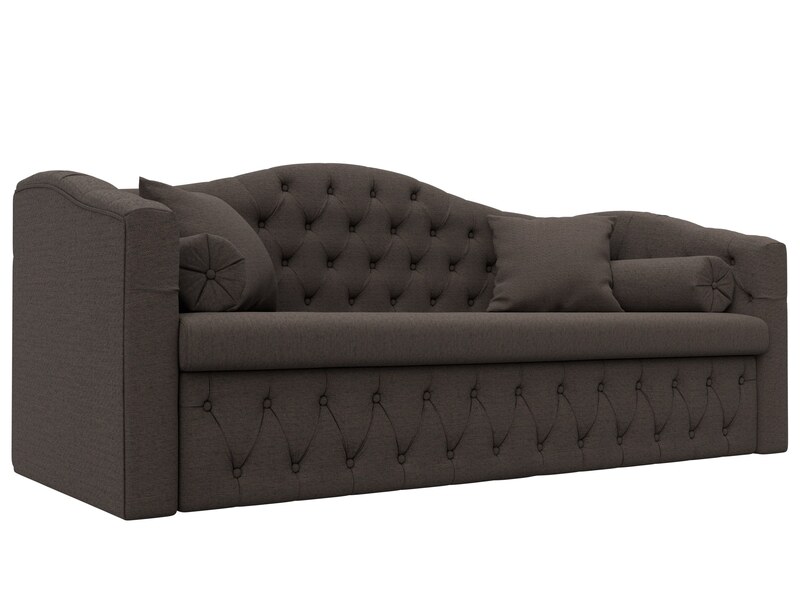 Диван детский прямой Мечта, Рогожка, Амур 05 коричневый