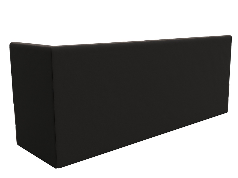 Диван кухонный прямой Бриз с углом справа, Рогожка, Амур 05 коричневый