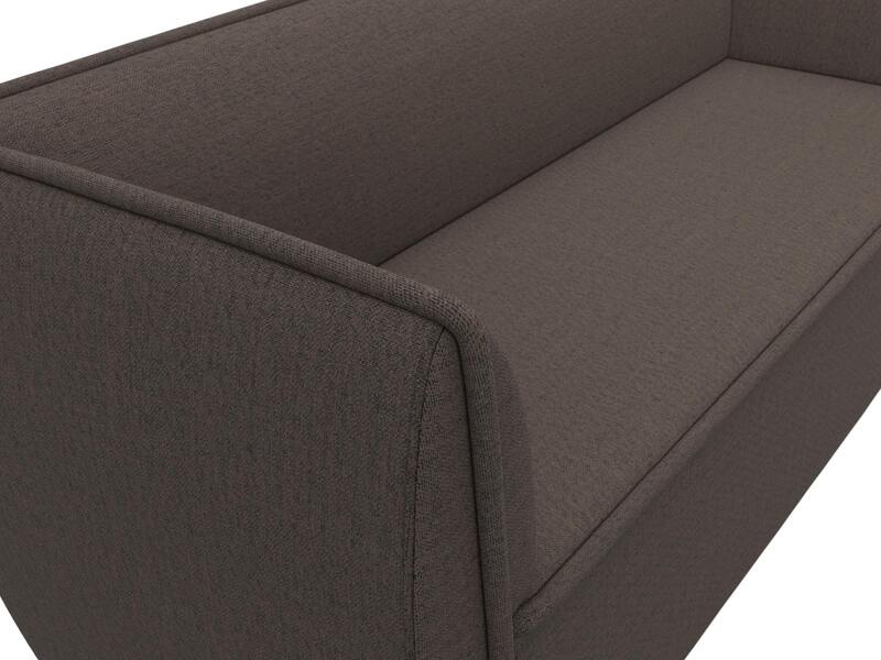 Диван кухонный прямой Бергамо 3-х местный, Рогожка, Амур 05 коричневый