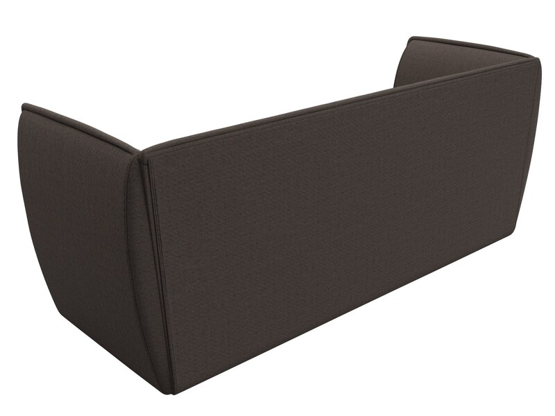 Диван кухонный прямой Бергамо 3-х местный, Рогожка, Амур 05 коричневый