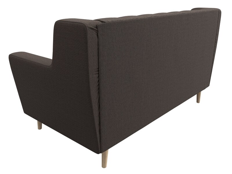 Диван кухонный прямой Брайтон 2 Люкс, Рогожка, Амур 05 коричневый