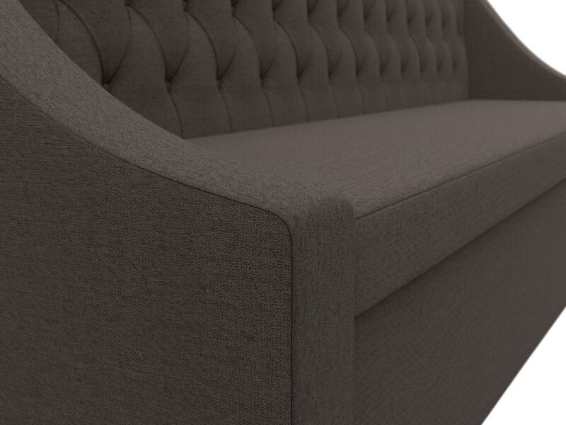 Диван кухонный прямой Мерлин, Рогожка, Амур 05 коричневый