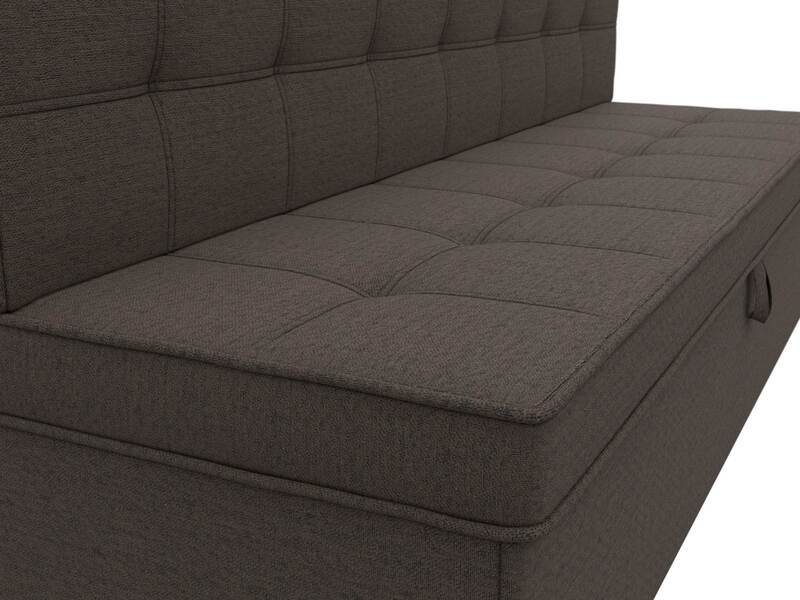 Диван кухонный прямой Техас, Рогожка, Амур 05 коричневый