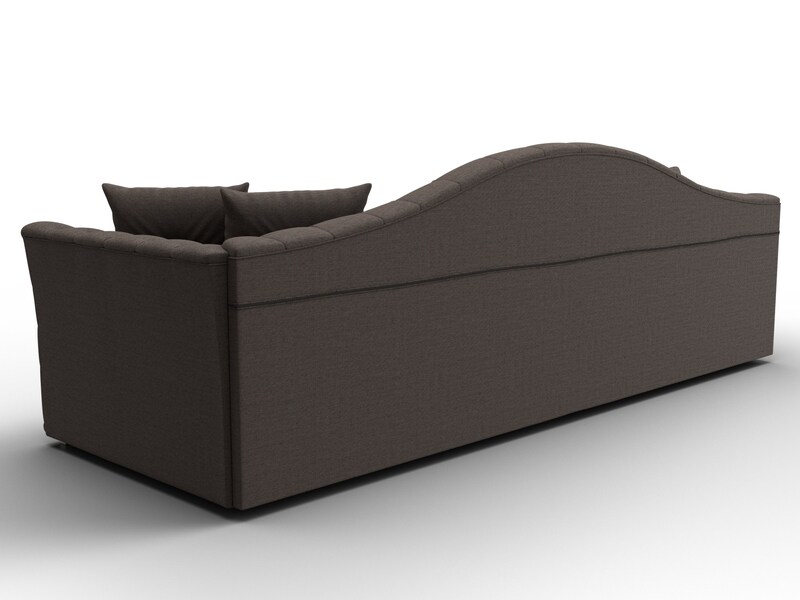 Диван прямой Артис, Рогожка, Амур 05 коричневый