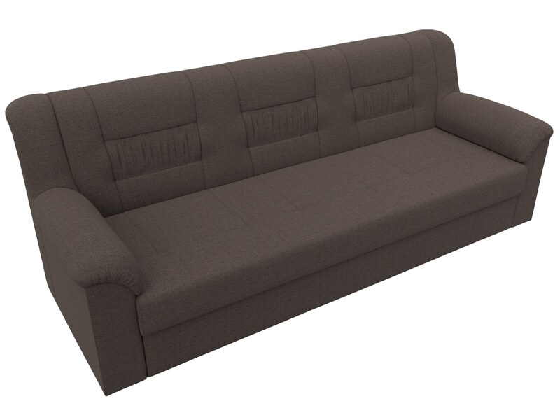 Диван прямой Карелия, Рогожка, Амур 05 коричневый